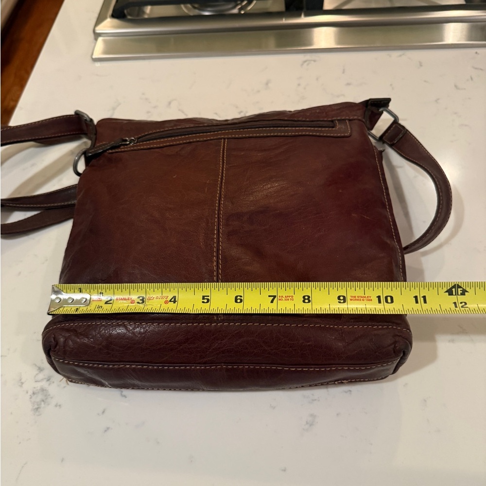 Jack Georges Voyager Leather Crossbody Messenger Bag - Brown - Picture 13 of 16